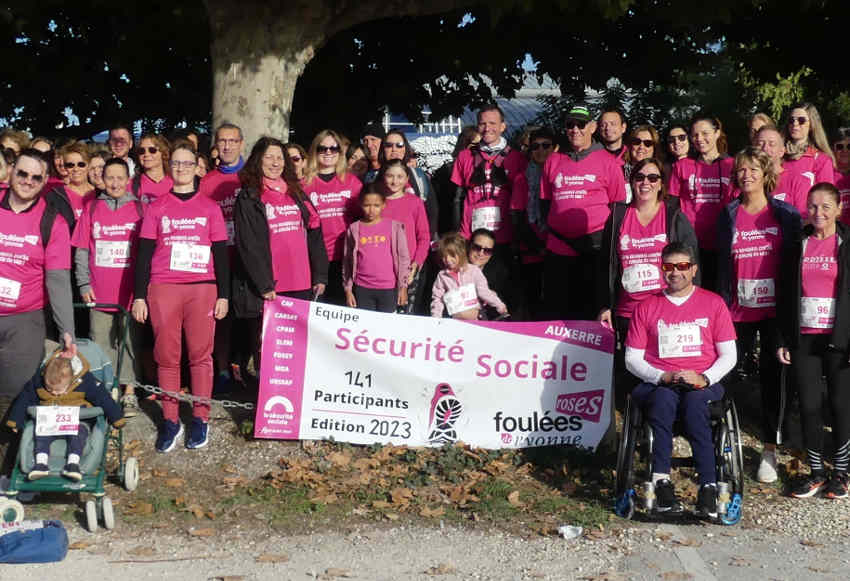 La Sécurité sociale en force sur les Foulées Roses : 141 personnes participent à une noble cause !